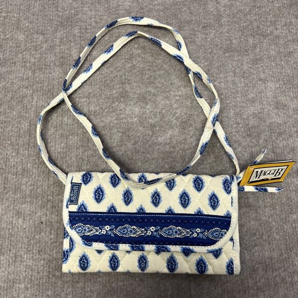 MaggiB Wallet With Removable Crossbody String Straps Floral Quilted Boho NWT - Picture 1 of 6